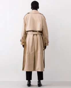 Cheap Lilith Leder Trenchcoat Mäntel