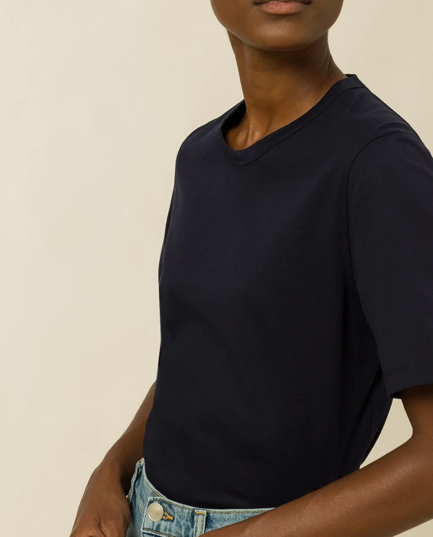 Online Rundhals T-Shirt Tops & Blusen